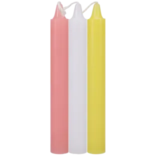 Japanese Drip Candles 3-Pack Pink, White, Yellow