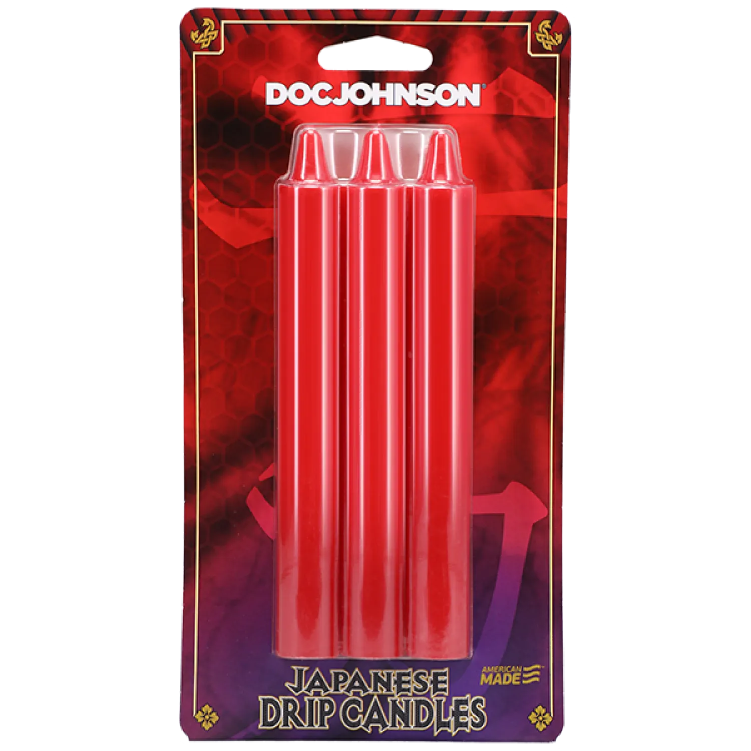 Japanese Drip Candles 3-Pack Red