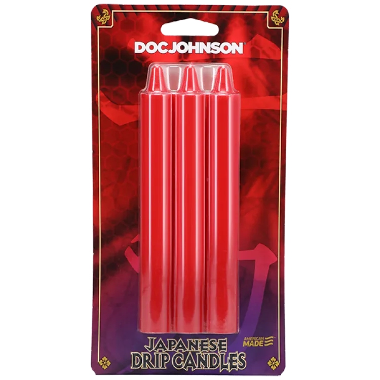 Japanese Drip Candles 3-Pack Red Japanese Drip Candles 3-Pack Red