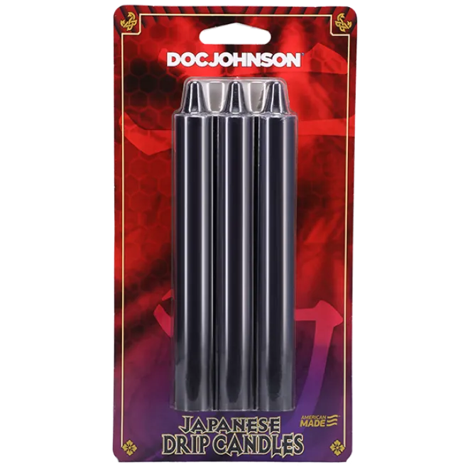 Japanese Drip Candles 3-Pack Black
