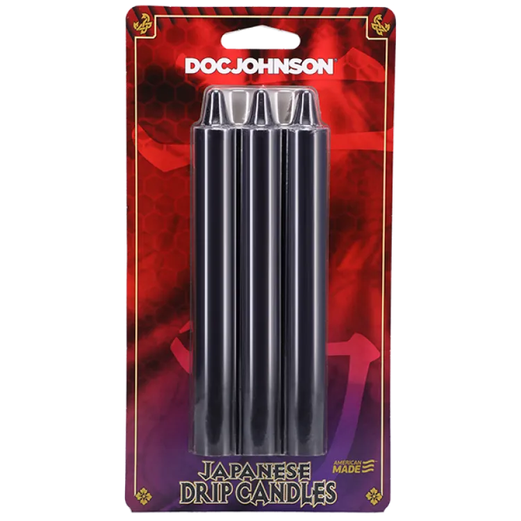 Japanese Drip Candles 3-Pack Black Japanese Drip Candles 3-Pack Black