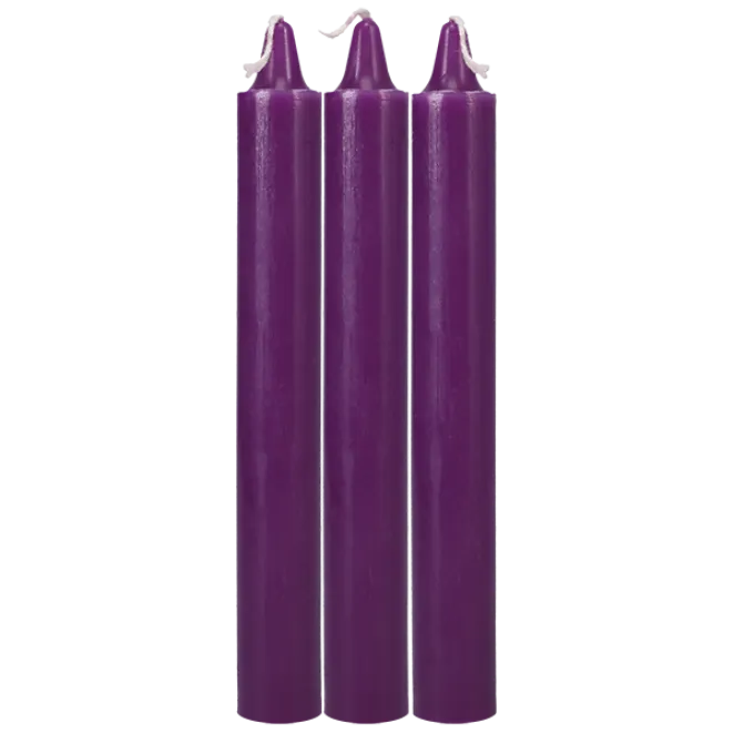 Japanese Drip Candles 3-Pack Purple
