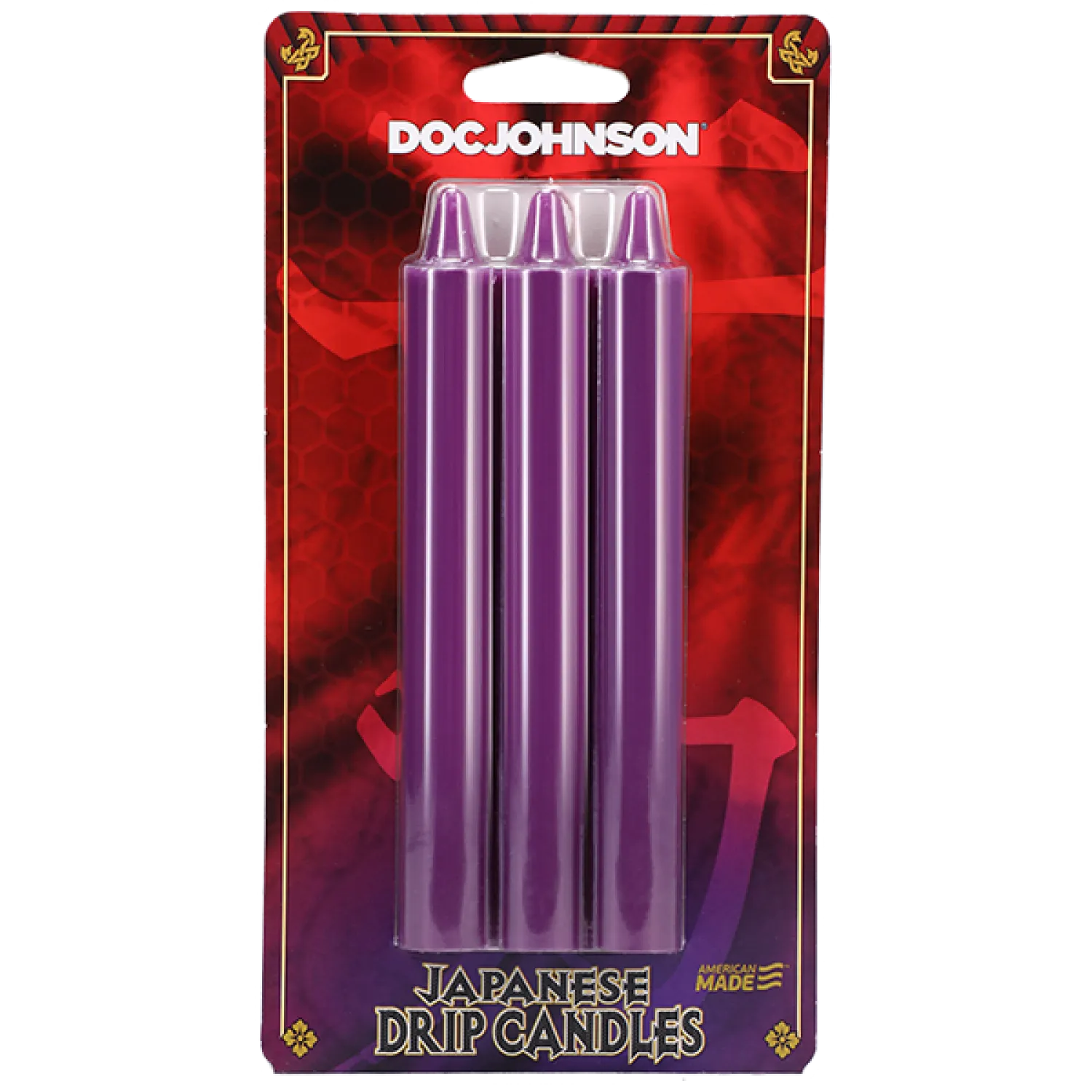 Japanese Drip Candles 3-Pack Purple