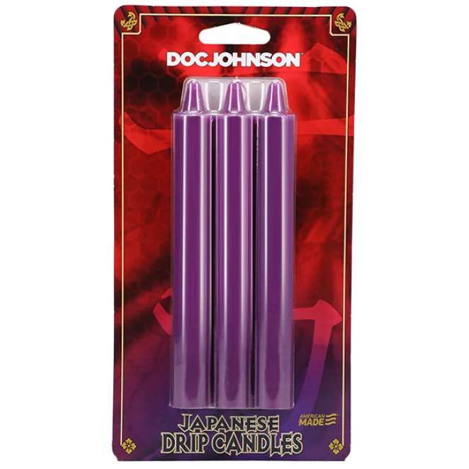 Japanese Drip Candles 3-Pack Purple