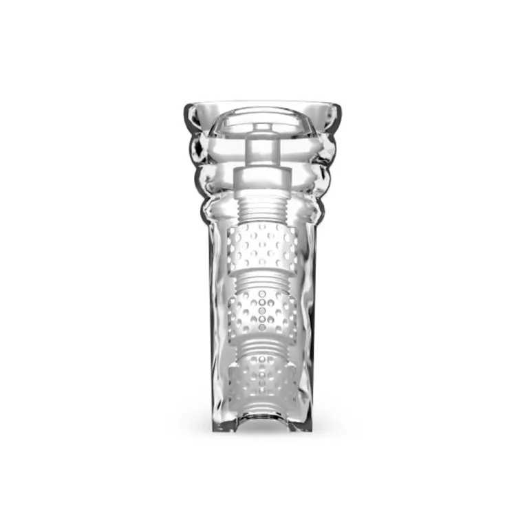 M for Men All Nighter Glow Textured Stroker Clear