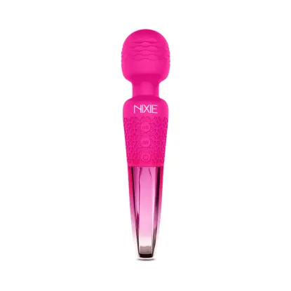 Nixie 8 in. Rechargeable Wand Vibrator Pink Ombre