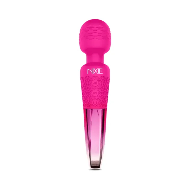 Nixie 8 in. Rechargeable Wand Vibrator Pink Ombre