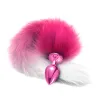 Nixie Metal Butt Plug With Ombre Tail Pink Metallic Nixie Metal Butt Plug With Ombre Tail Pink Metallic