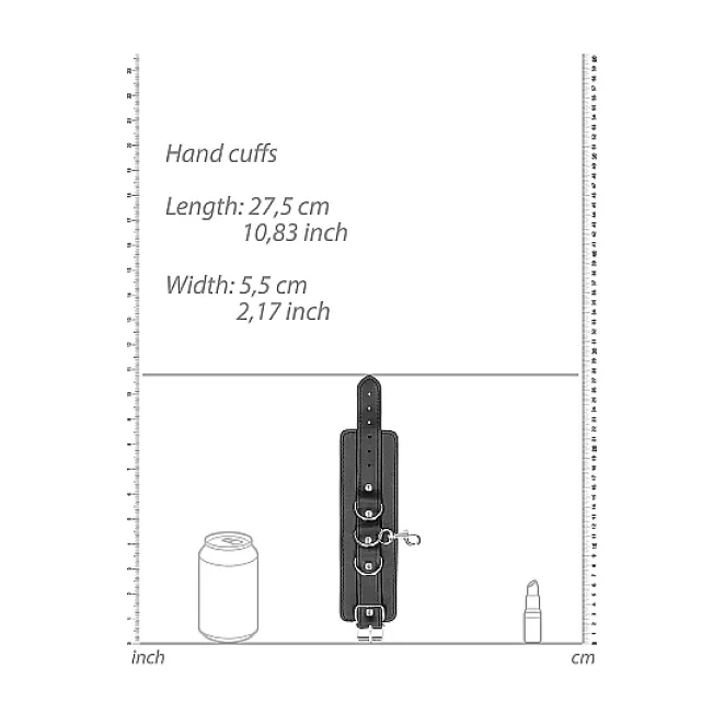 Ouch! Bonded Leather Hogtie With Hand & Ankle Cuffs Black