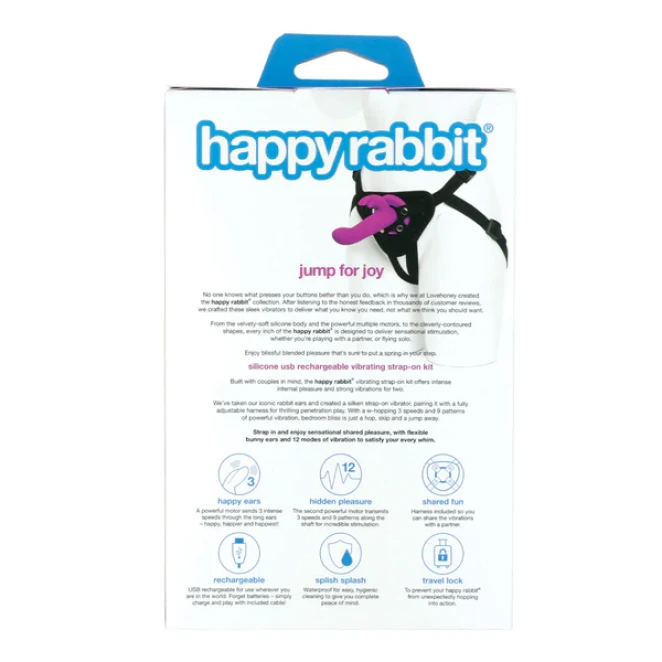 Happy Rabbit Rechargeable Vibrating Strap-On Harness Set