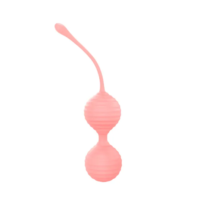 KG88 Kegel Balls Ribbed Silicone 2-Piece Set Pink