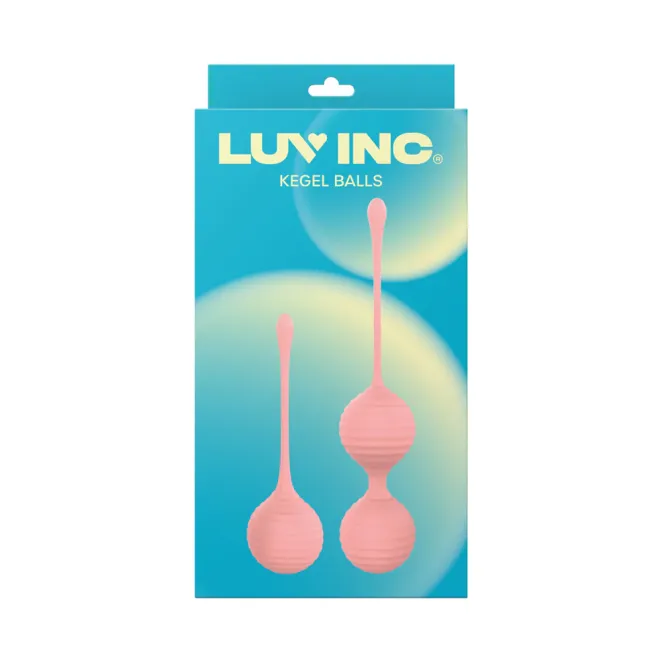 KG88 Kegel Balls Ribbed Silicone 2-Piece Set Pink
