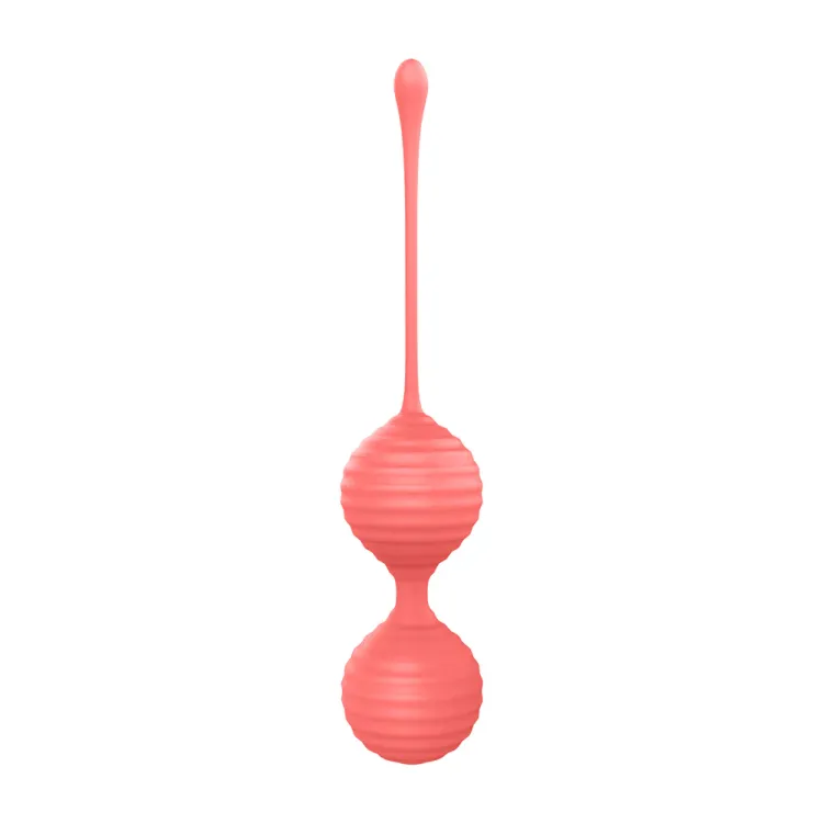 KG88 Kegel Balls Ribbed Silicone 2-Piece Set Coral KG88 Kegel Balls Ribbed Silicone 2-Piece Set Coral