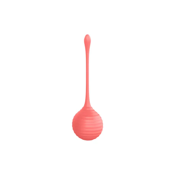KG88 Kegel Balls Ribbed Silicone 2-Piece Set Coral