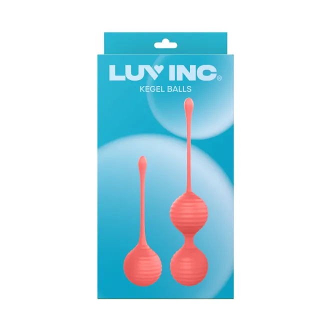 KG88 Kegel Balls Ribbed Silicone 2-Piece Set Coral