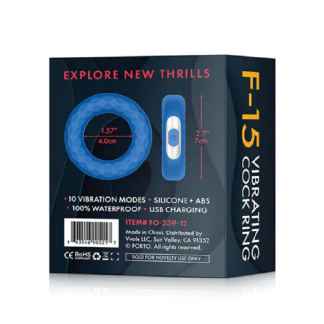 Silicone Vibrating Cock Ring Blue