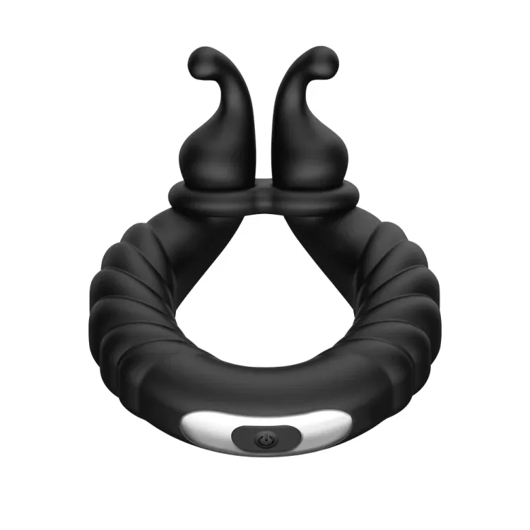 Forto F-24 Textured Vibrating Cockring Black Forto F-24 Textured Vibrating Cockring Black