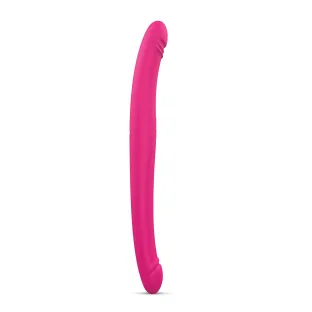 17.7 in. Dorcel Orgasmic Double Thrusting & Vibrating Double Dildo Pink