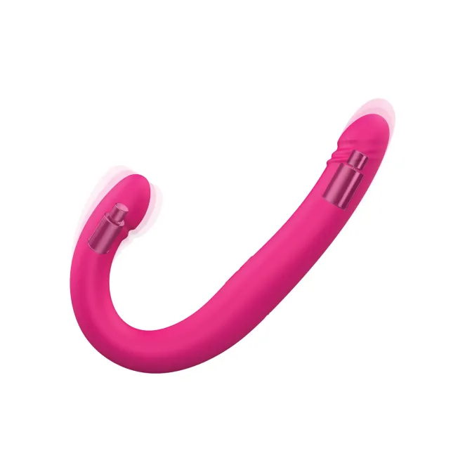 17 Inch Dorcel Orgasmic Double Thrusting & Vibrating Double Dildo Pink