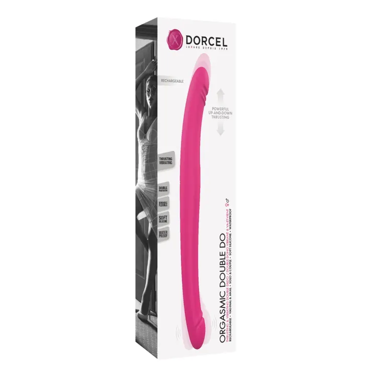 17.7 in. Dorcel Orgasmic Double Thrusting & Vibrating Double Dildo Pink 17.7 in. Dorcel Orgasmic Double Thrusting & Vibrating Double Dildo Pink
