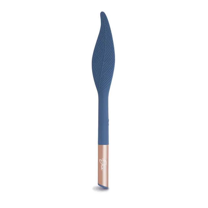 Deia Vibrating Feather Silicone Tickler Blue