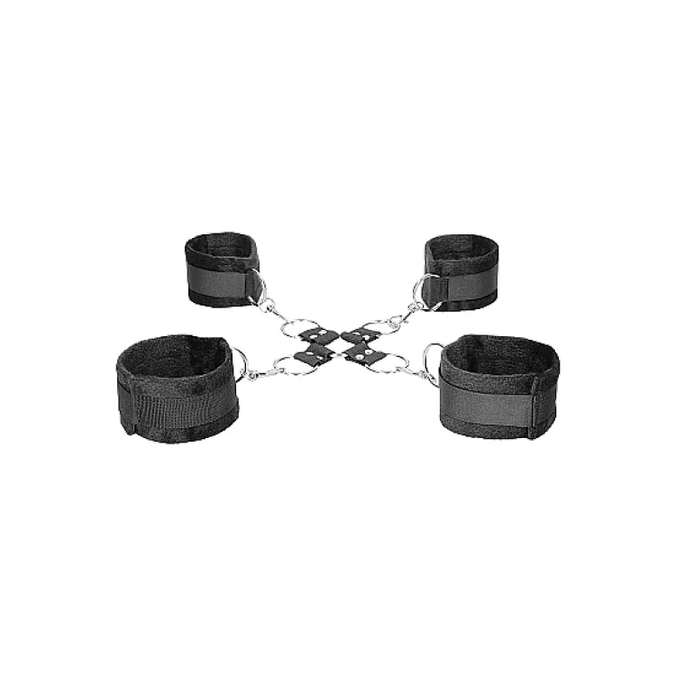 Ouch! Velcro Hogtie with Hand & Ankle Cuffs Black Ouch! Velcro Hogtie with Hand & Ankle Cuffs Black