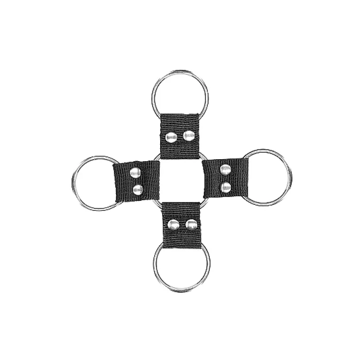 Ouch! Velcro Hogtie with Hand & Ankle Cuffs Black Ouch! Velcro Hogtie with Hand & Ankle Cuffs Black