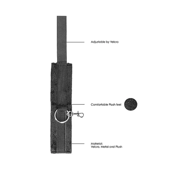 Ouch! Velcro Hogtie with Hand & Ankle Cuffs Black