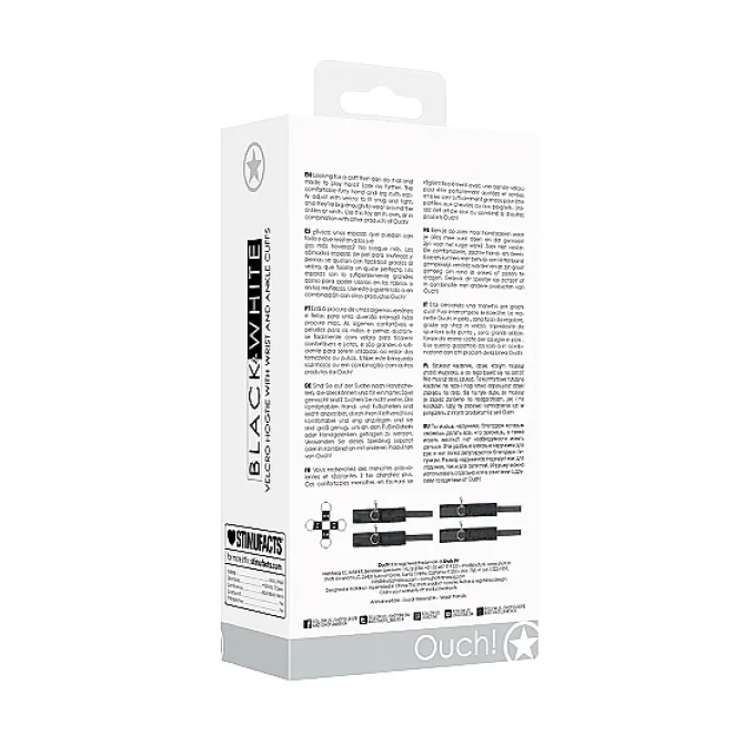 Ouch! Velcro Hogtie with Hand & Ankle Cuffs Black