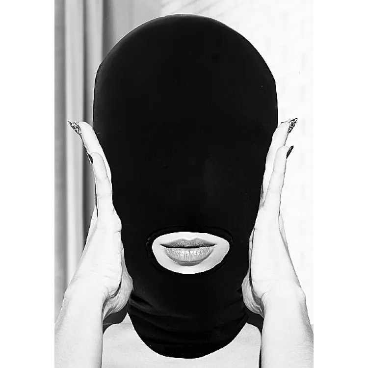 Ouch! Submission Mask with Open Mouth Black Ouch! Submission Mask with Open Mouth Black