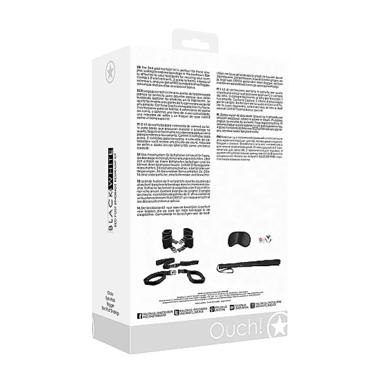Ouch! Bed Post Bindings Restraint Kit Black Ouch! Bed Post Bindings Restraint Kit Black