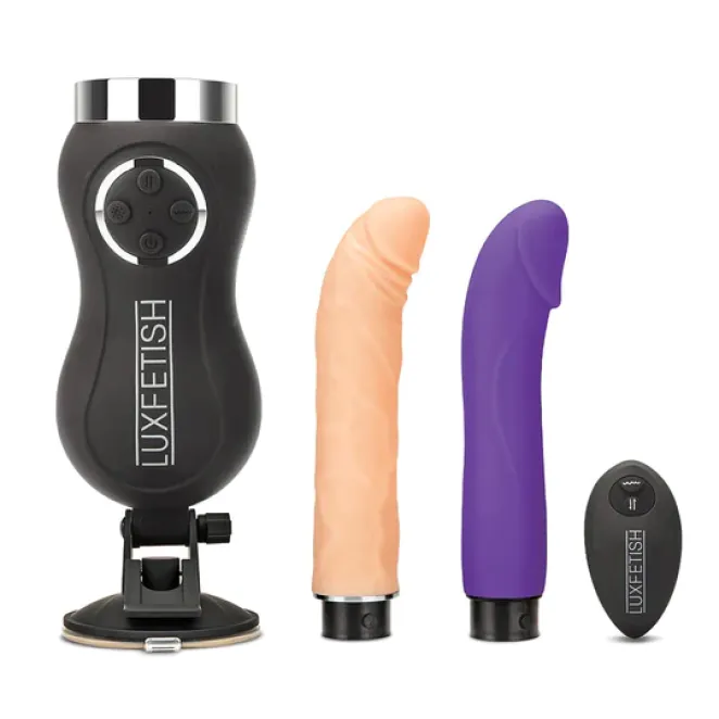 Lux Fetish Remote Control Thrusting Compact Sex Machine Set