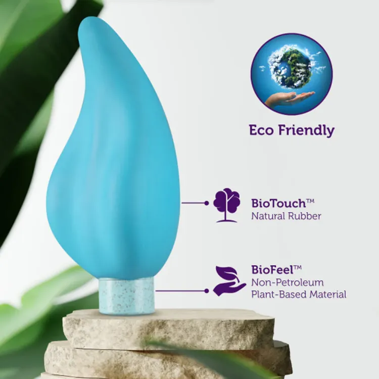 Gaia Eco Caress Bullet Vibrator & Sleeve Aqua Gaia Eco Caress Bullet Vibrator & Sleeve Aqua