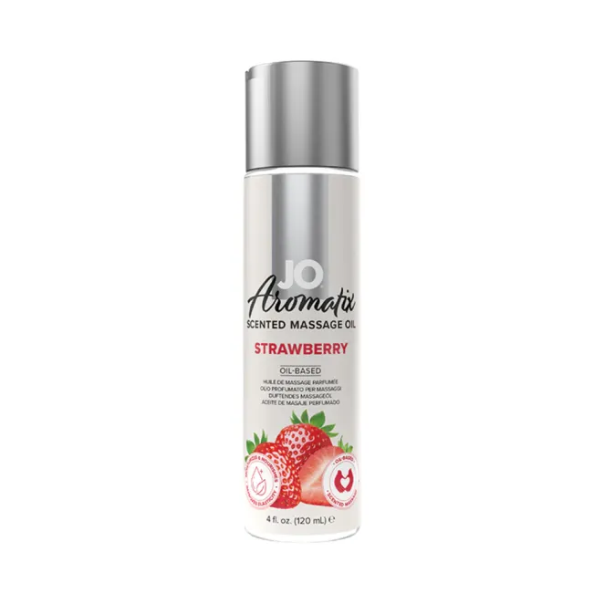 JO Aromatix Strawberry Massage Oil 4 oz. (82223) | SlipDix.com