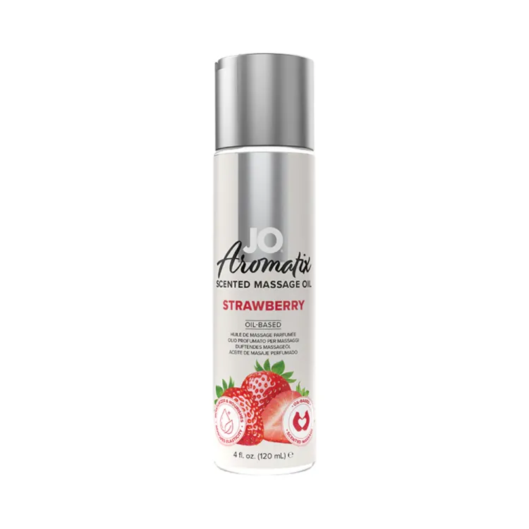 JO Aromatix Strawberry Massage Oil 4 oz. (82223) by System Jo | Massage Oils, Lotions & Candles | SlipDix.com JO Aromatix Strawberry Massage Oil 4 oz. (82223) | SlipDix.com