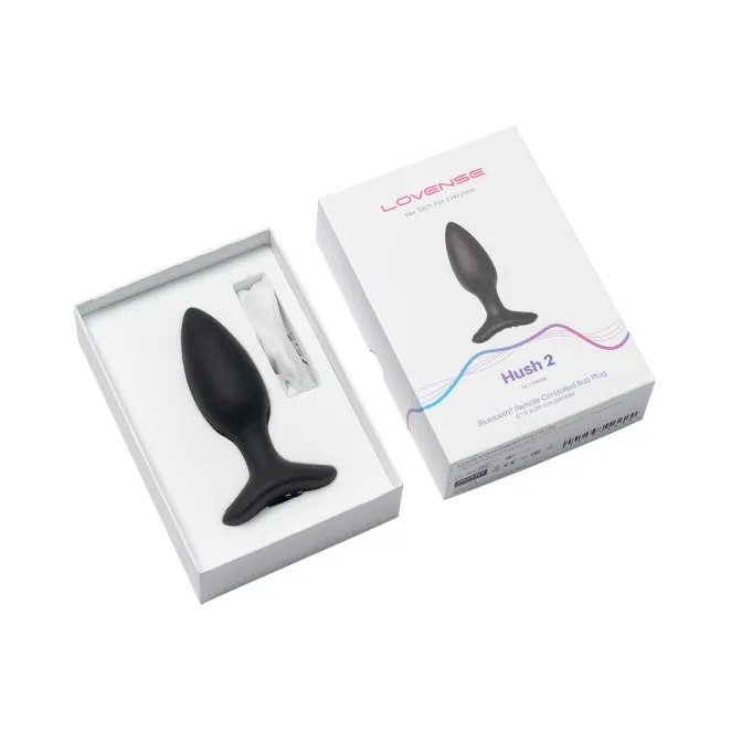 Lovense Hush 2 Bluetooth Remote-Controlled Vibrating Butt Plug S 1.5 in. (82306) | SlipDix.com
