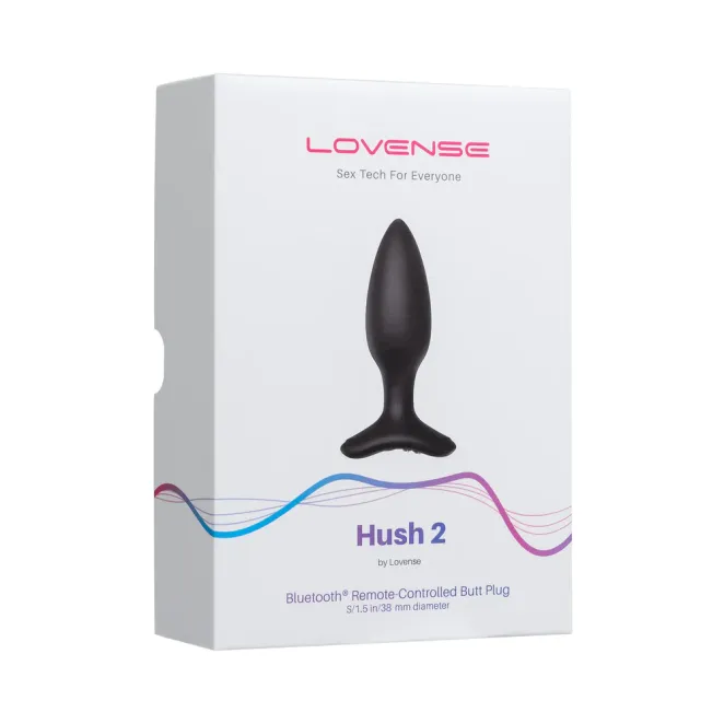 Lovense Hush 2 Bluetooth Remote-Controlled Vibrating Butt Plug S 1.5 in. (82306) | SlipDix.com