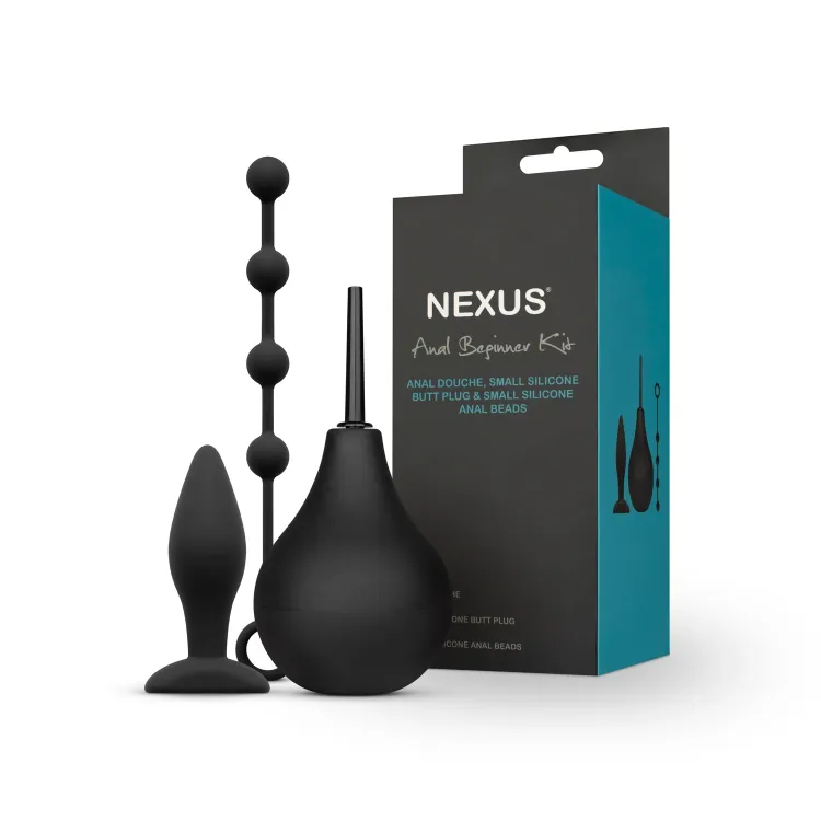 Anal Beginner Kit with Douche, Anal Beads & Butt Plug Anal Beginner Kit with Douche, Anal Beads & Butt Plug