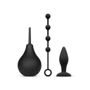 Anal Beginner Kit with Douche, Anal Beads & Butt Plug
