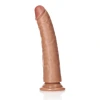 7 Inch RealRock Ultra Realistic Slim Suction Cup Dildo Tan