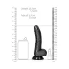 7 Inch RealRock Classic Realistic Dildo Black