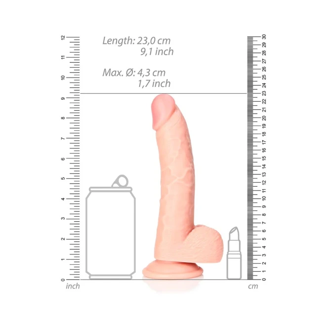 8 Inch RealRock Classic Realistic Dildo Beige