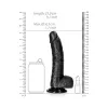 8 Inch Realistic Curved Dildo with Balls Black