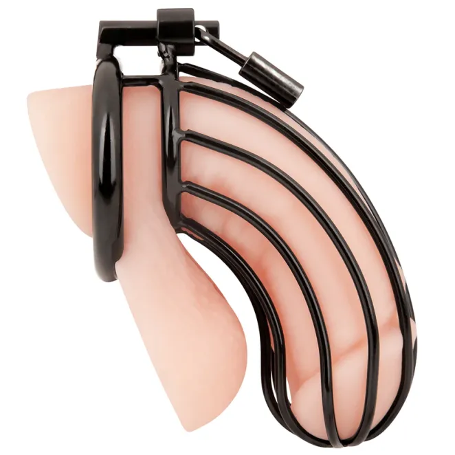 Blue Line Prisoner Cock Cage Black