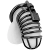 Blue Line Deluxe Chastity Cock Cage Black