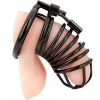 Blue Line Deluxe Chastity Cock Cage Black