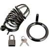 Blue Line Deluxe Chastity Cock Cage Black