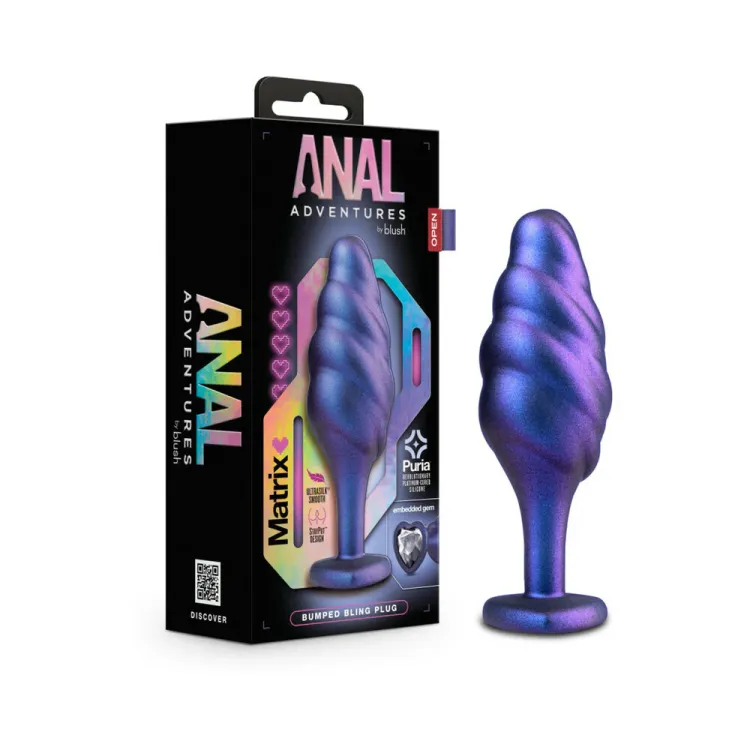 Anal Matrix Silicone Bumped Bling Butt Plug Anal Matrix Silicone Bumped Bling Butt Plug
