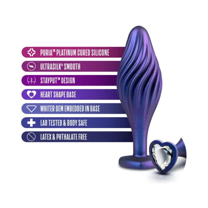 Anal Matrix Silicone Swirling Bling Butt Plug