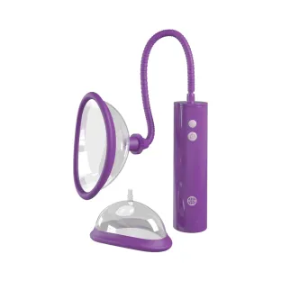 Her Rechargeable Silicone Pussy Pump Kit Purple